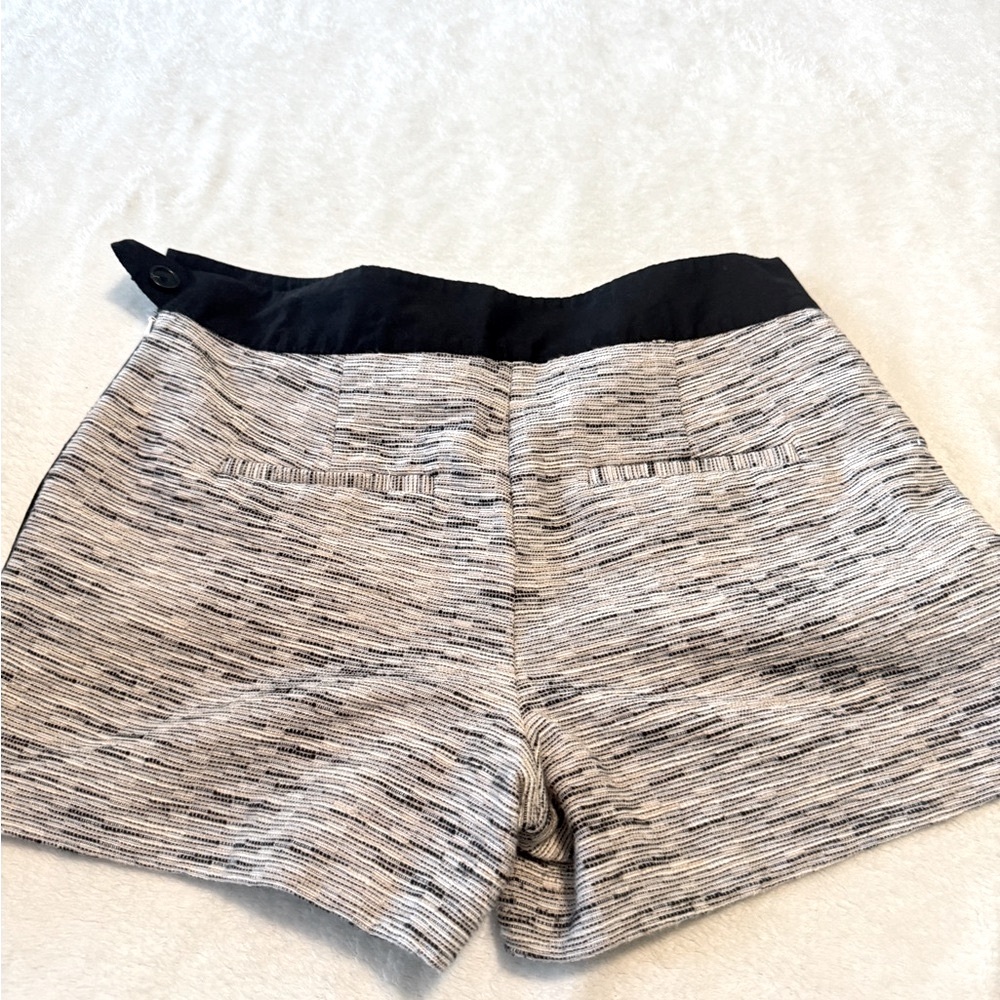 LOFT High Waist Black and Gray Shorts with Modern Fit